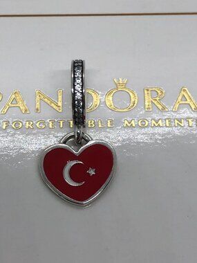 ✨🔥Pandora Turkey Flag Charm Türkiye Flag Charm